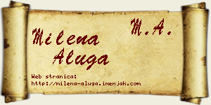 Milena Aluga vizit kartica